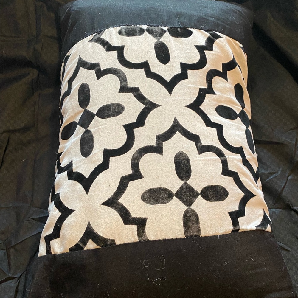 Black & white throw pillow